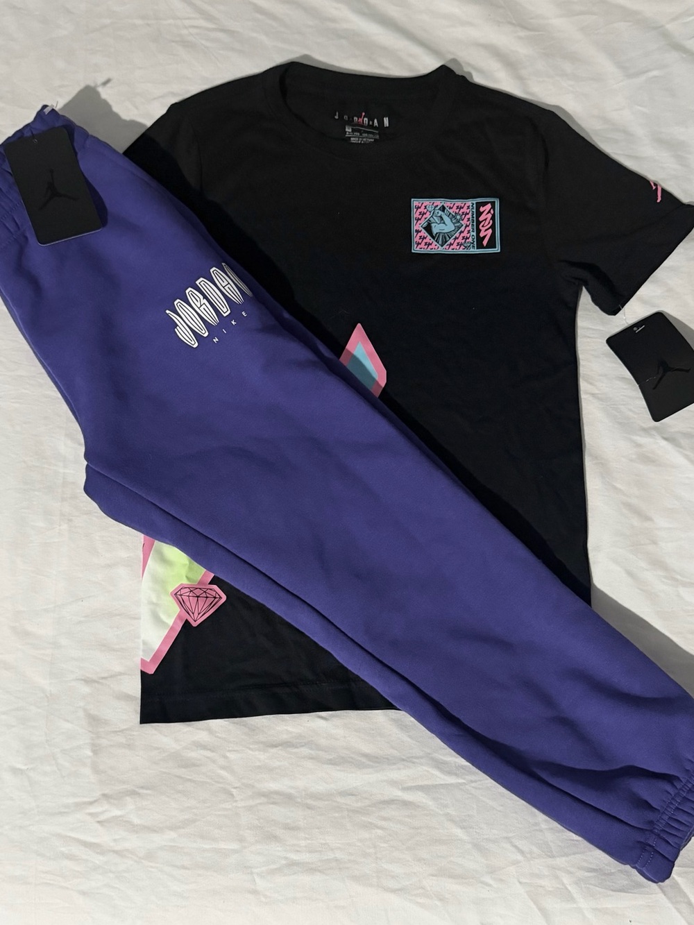 Jordan Zion Boys Youth 2pc Jogger & Tee Set - Small